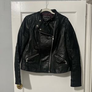 Womens NEW LOOK @ ASOS Black Leather Biker Jacket - US 12